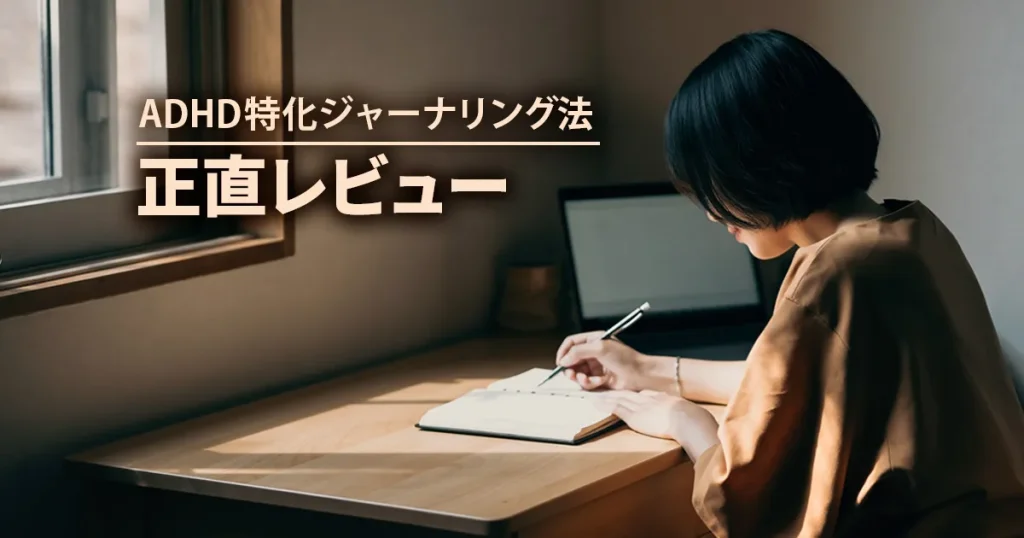 ADHD特化ジャーナリング法を実践している様子のイメージ画像